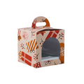 Cupcake Boxes - 9 x 9 x 9 (cm) - Pack Of 10 - Christmas Collection
