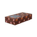 Rectangle Brownie Boxes with Window - 9 x 4.95 x 2 (in Inches) - 23 x 12.5 x 5 (in cm) - Christmas Collection
