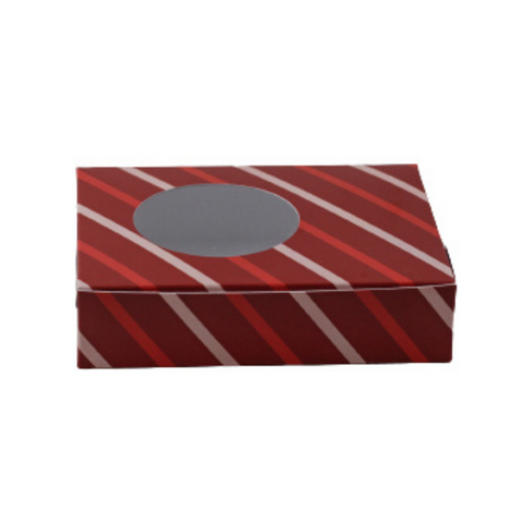 Square Brownie Box with Window - 6.5 x 4.95 x 1.5 (in inches) - 16.5 x 12.5 x 4 (in cm) - Christmas Collection